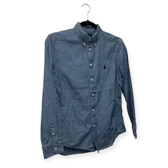 Ralph Lauren Casual Denim Blue Button Down Shirt - Picture 2 of 4